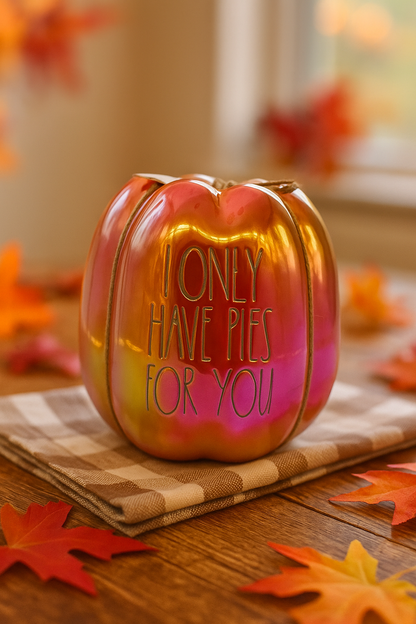 Rae Dunn Pumpkin Planter I Only Have Pies For You 7.25in