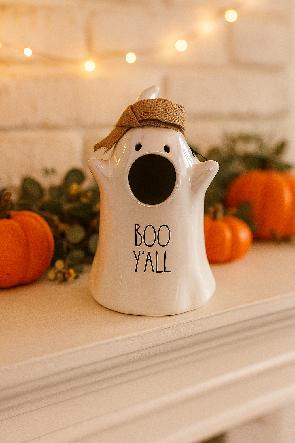 Rae Dunn Boo Y'all Ghost Birdhouse Halloween Decor