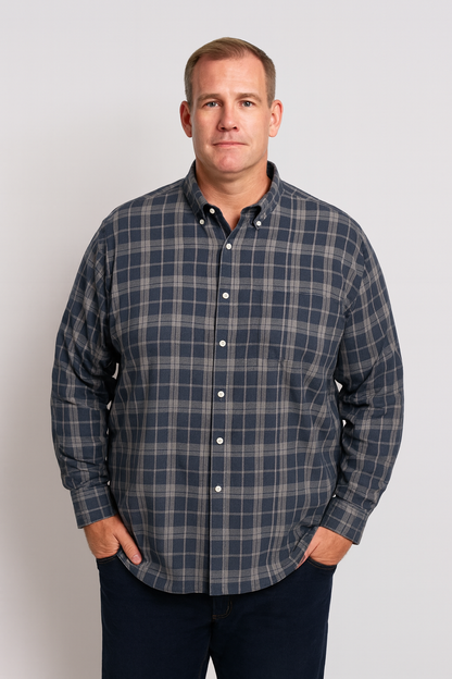 Van Heusen Never Tuck Slim Fit Long-Sleeve Button-Up Shirt XXXL