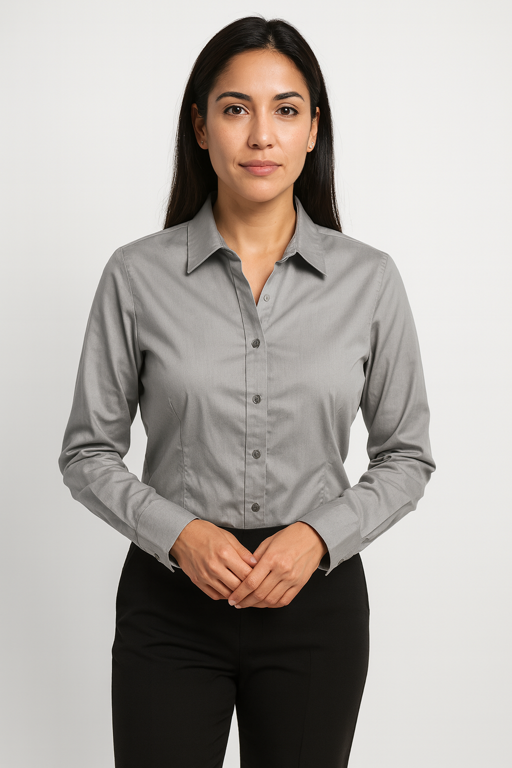 Calvin Klein Women’s Grey Dress Shirt Size M