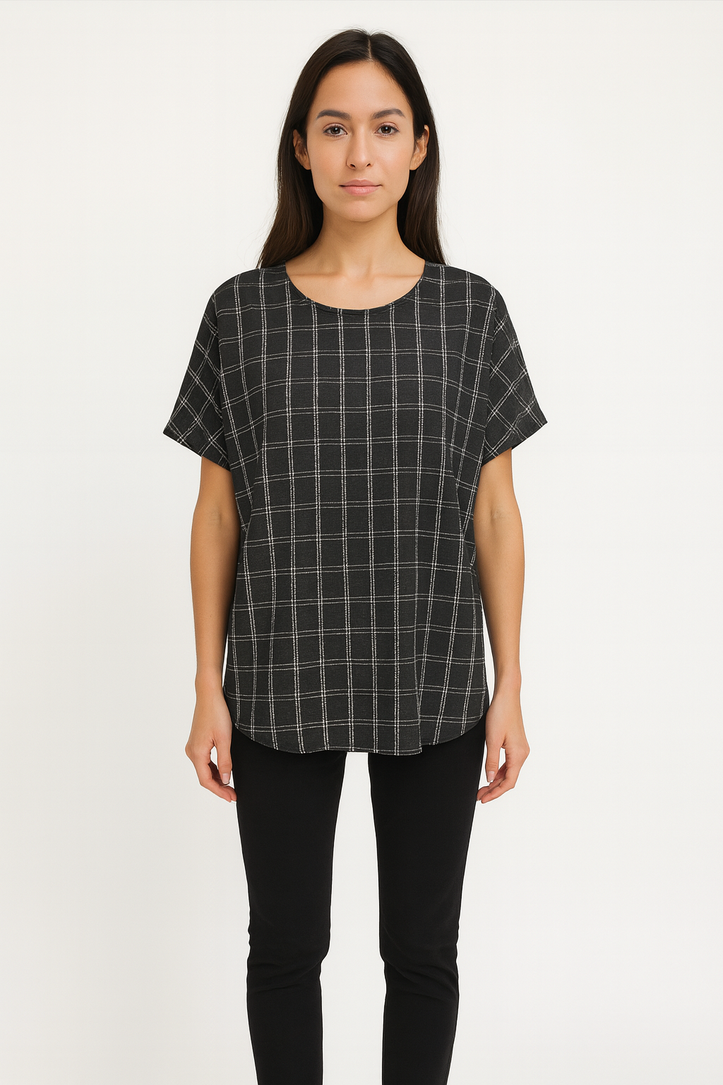 Van Heusen Women’s Plaid Stretch Top – S