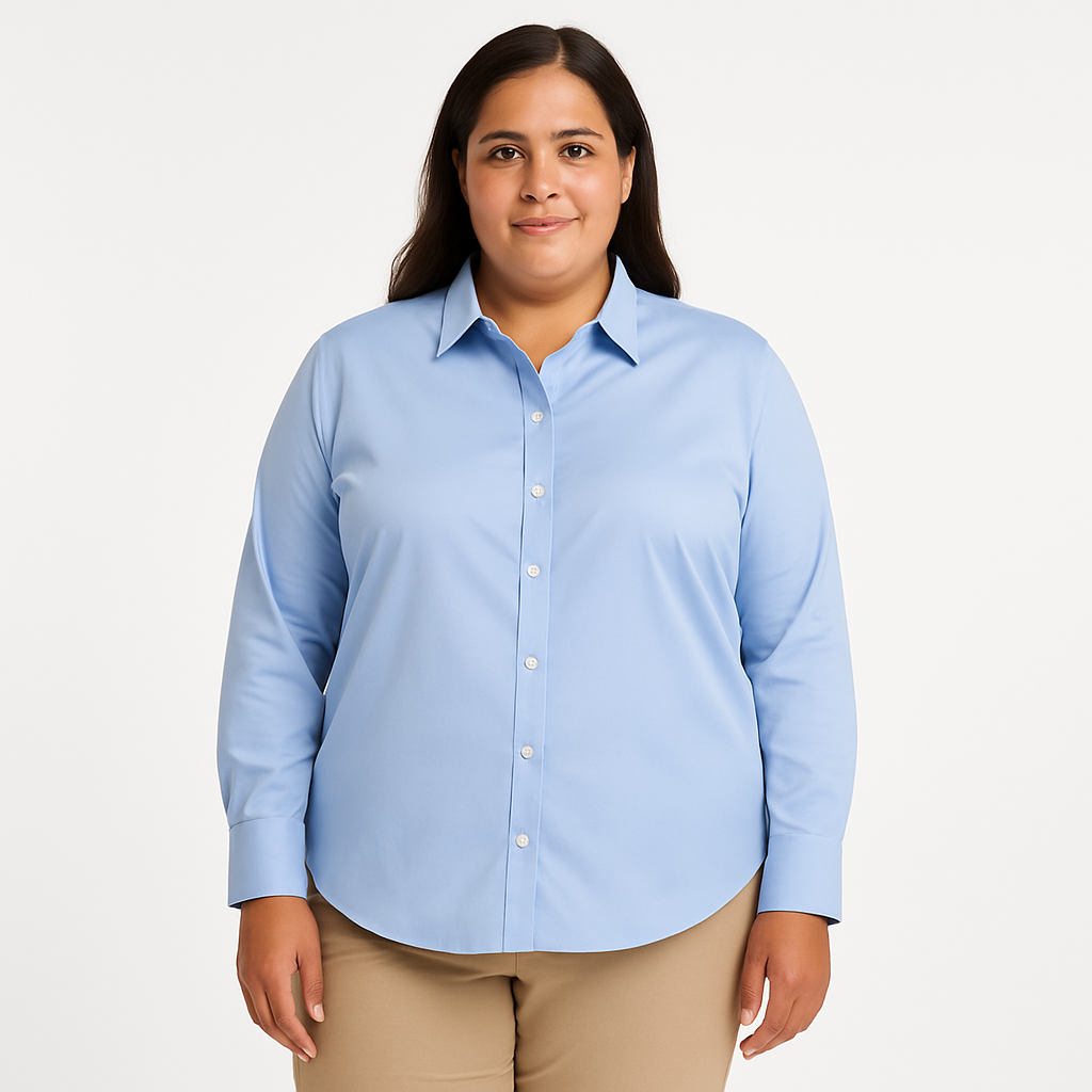 Van Heusen Women’s Long-Sleeve Dress Shirt – L (12–14)