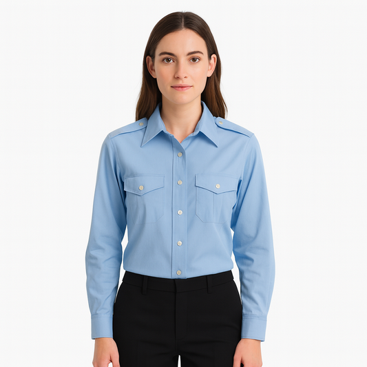 Van Heusen Women’s Aviator Dress Shirt 6A-L/S