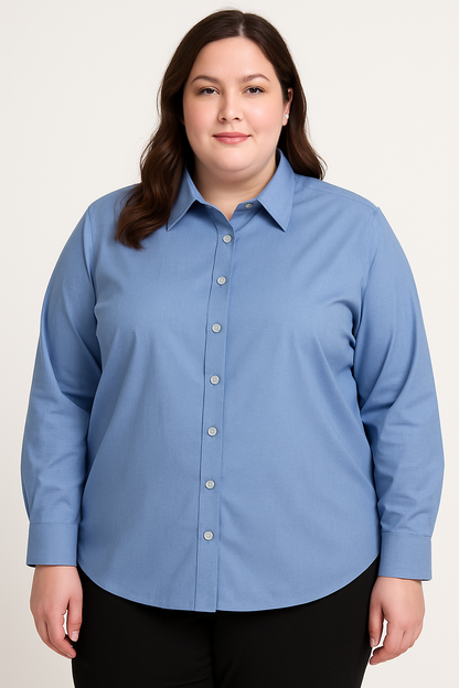 Van Heusen Womens Blue Button Up Size 20-22 XXL