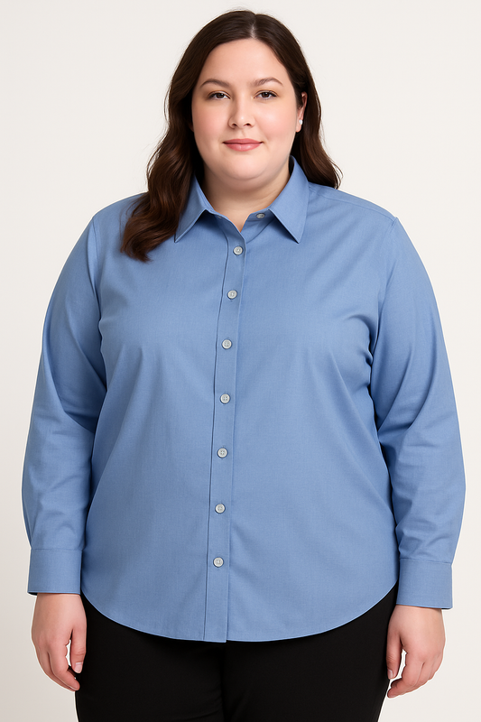 Van Heusen Womens Blue Button Up Size 20-22 XXL