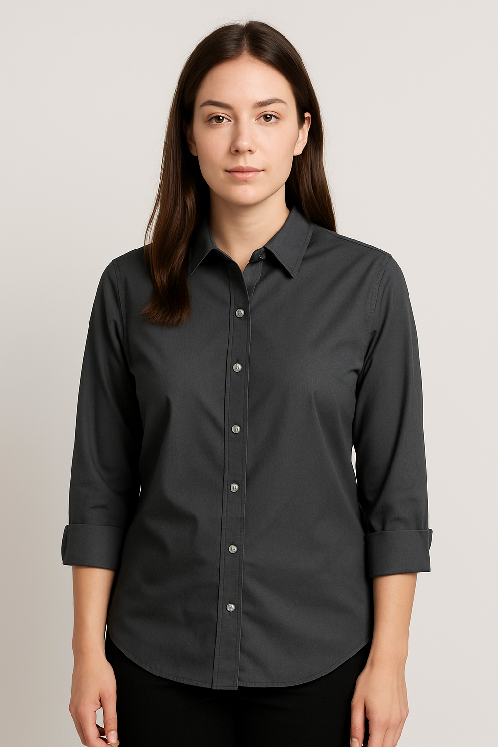 Van Heusen Women’s Button-Up Dress Shirt M (8–10)