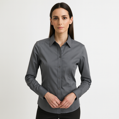 Calvin Klein Women’s Long-Sleeve Dress Shirt – XS (0–2)