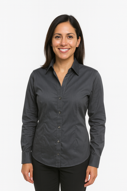 Calvin Klein Women’s Long-Sleeve Dress Shirt – M (8–10)