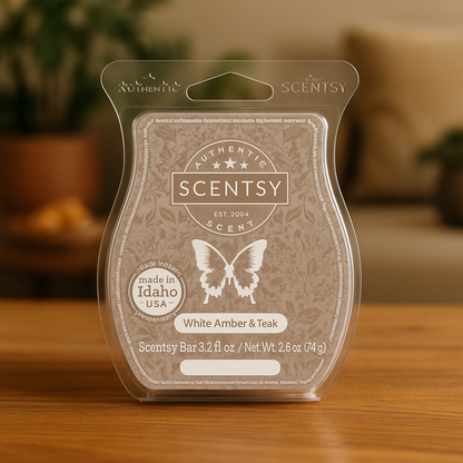 Scentsy Wax Melt – White Amber & Teak