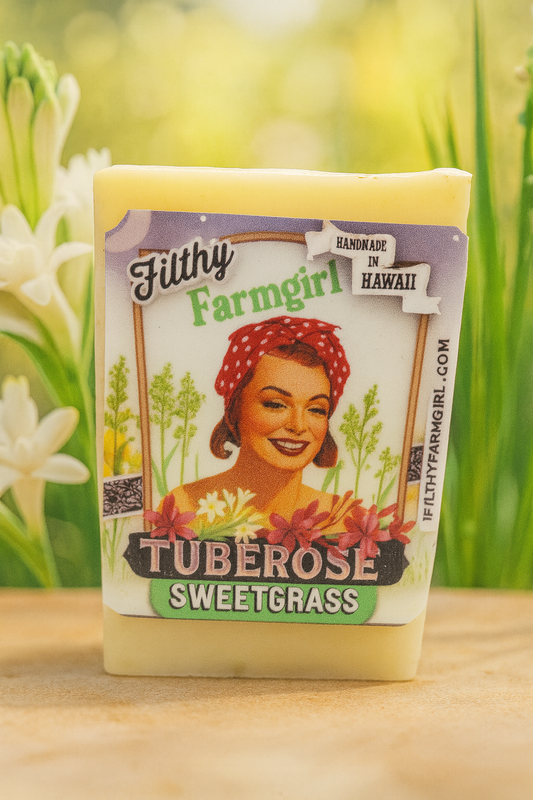 Filthy Farmgirl Soap Tuberose Sweetgrass Small Bar 2 oz