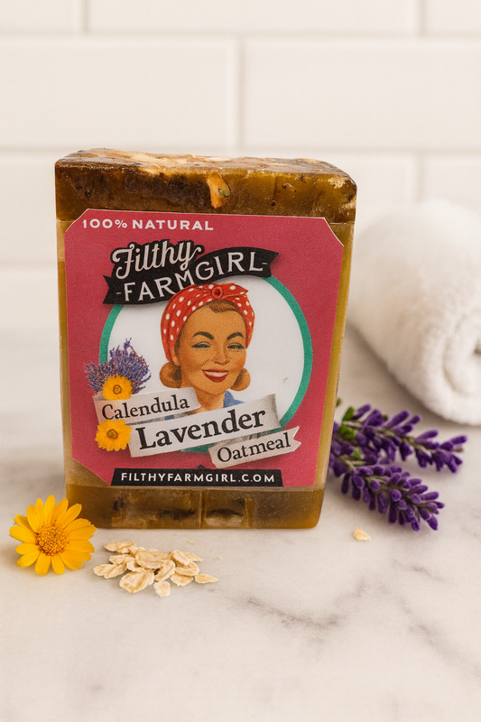 Filthy Farmgirl Calendula Lavender Oatmeal Soap 2 oz