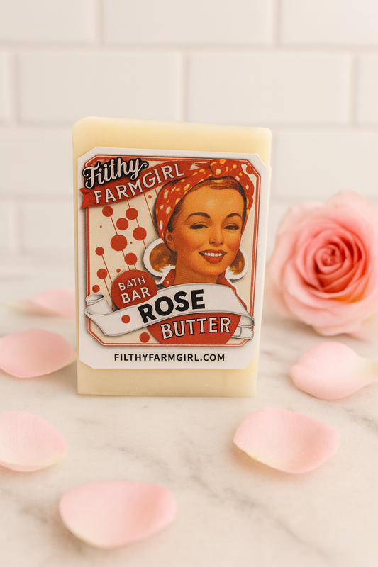 Filthy Farmgirl Rose Butter Soap 2 oz
