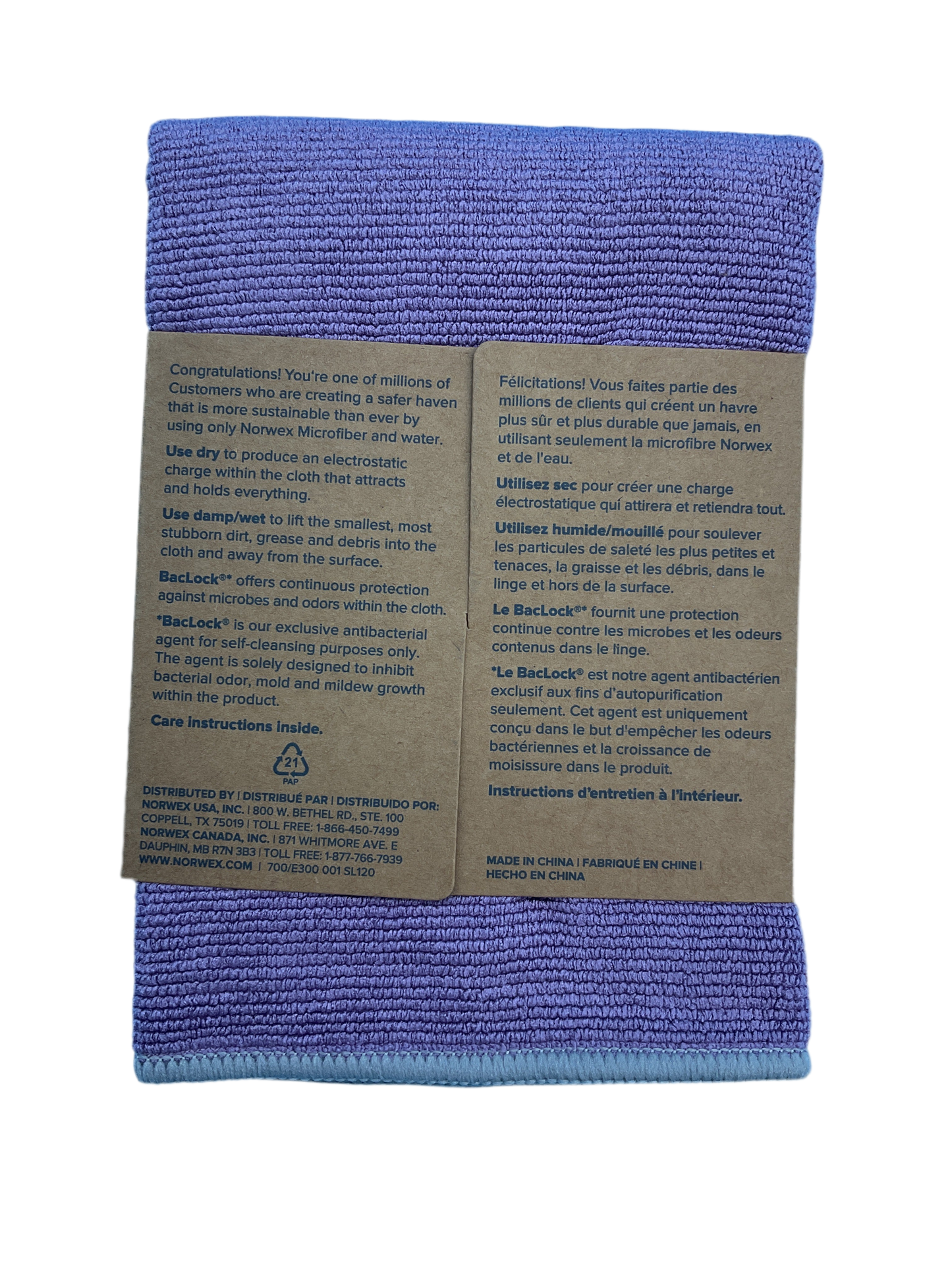 Norwex EnviroCloth – All-Purpose Microfiber Cleaning Cloth with BacLock®