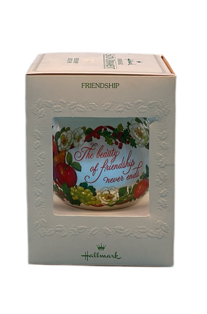Hallmark Unbreakable Satin Friendship Ornament 1982 Vintage Keepsake Christmas