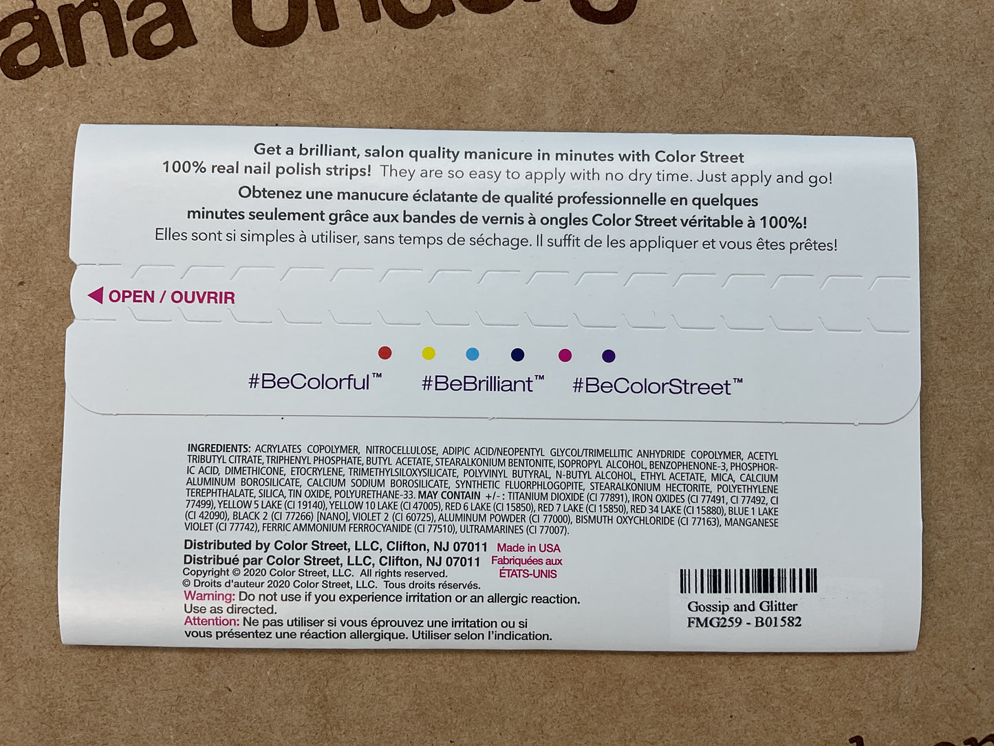 Color Street Nail Strips | Gossip and Glitter | Real Polish | Easy Apply |