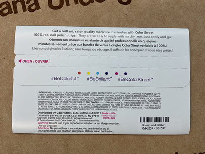 Color Street Nail Strips | Gossip and Glitter | Real Polish | Easy Apply |