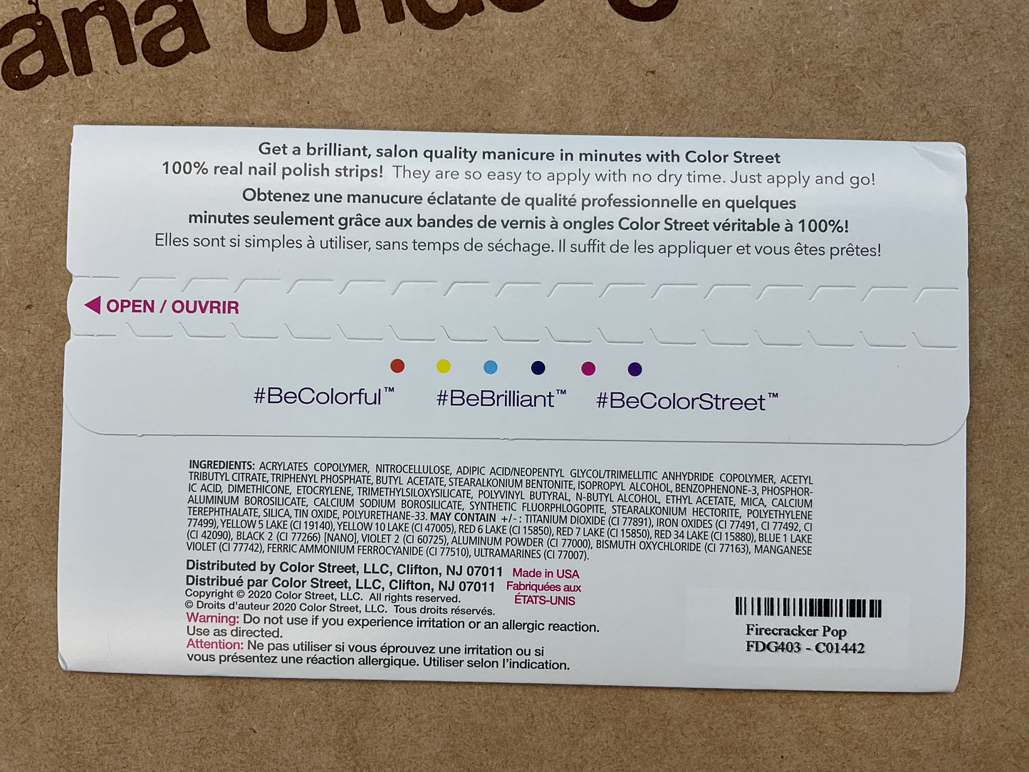 Color Street Nail Strips | Firecracker Pop | Real Polish | Easy Apply |