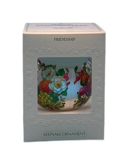 Hallmark Unbreakable Satin Friendship Ornament 1982 Vintage Keepsake Christmas