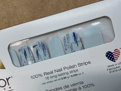 Color Street Feeling Paint Nail Strips FDC302 Blue Brushstroke NIP