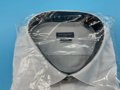 Van Heusen Flex Collar Mens Regular Fit Long Sleeve Dress Shirt 18 1/2” 32/32 2XL