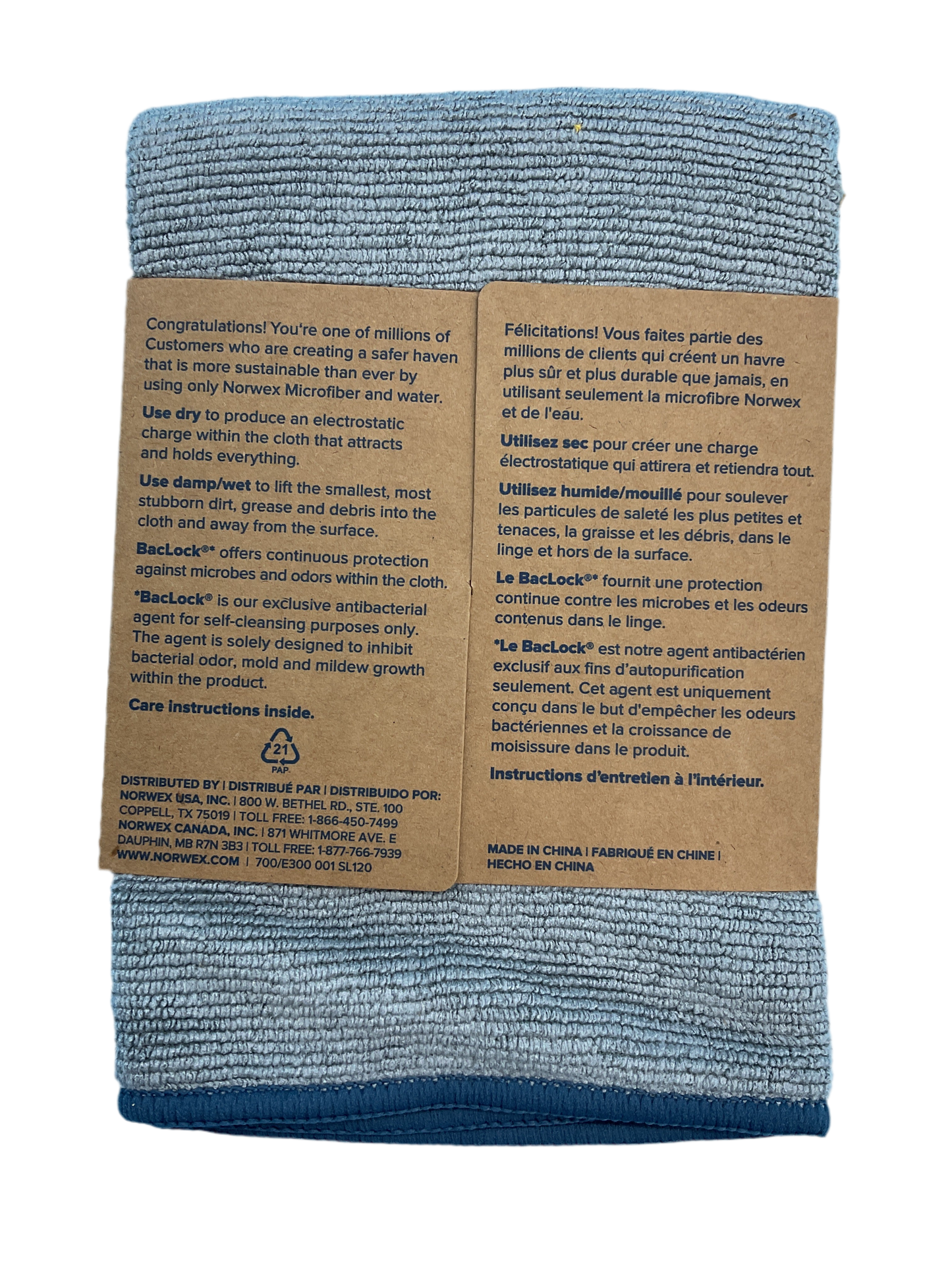 Norwex EnviroCloth – All-Purpose Microfiber Cleaning Cloth with BacLock®
