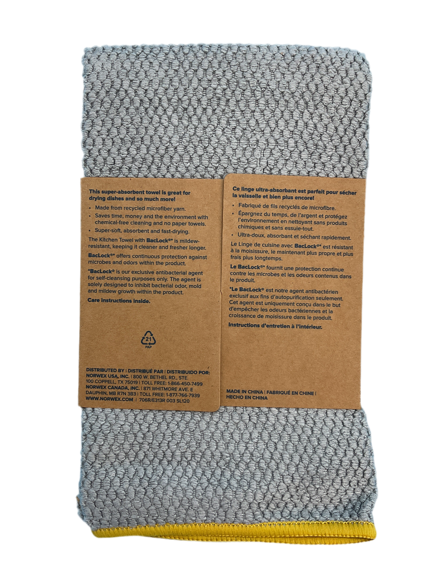 Norwex Microfiber Kitchen Towel with BacLock® (25.59" x 13.78")