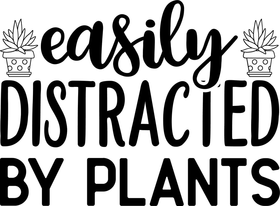 Easily Distracted By Plants Crew neck T-Shirt