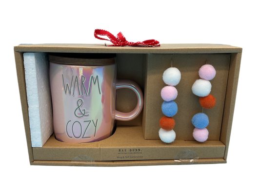 Rae Dunn ~ Warm And Cozy Garland Mug Set