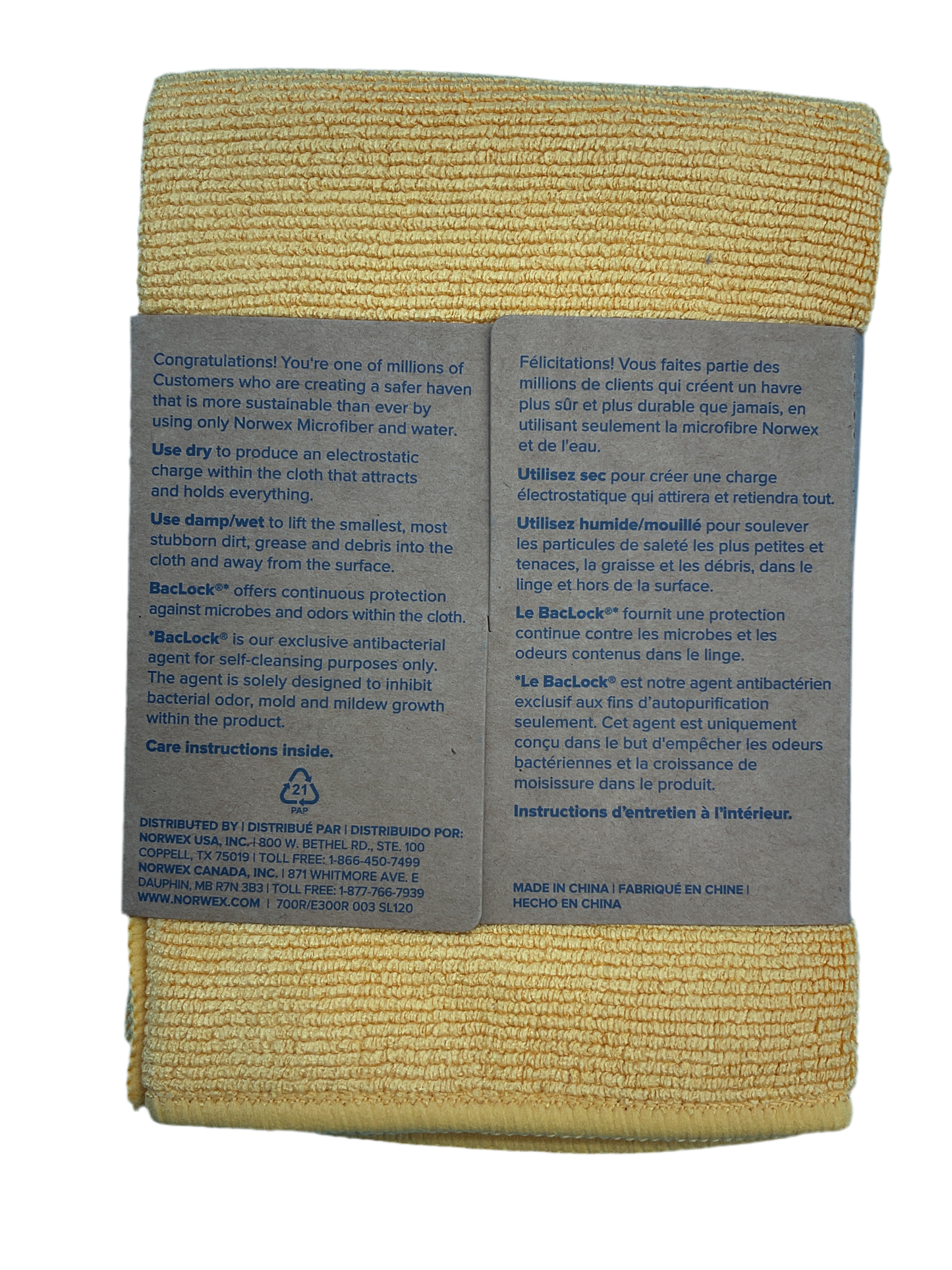 Norwex EnviroCloth – All-Purpose Microfiber Cleaning Cloth with BacLock®