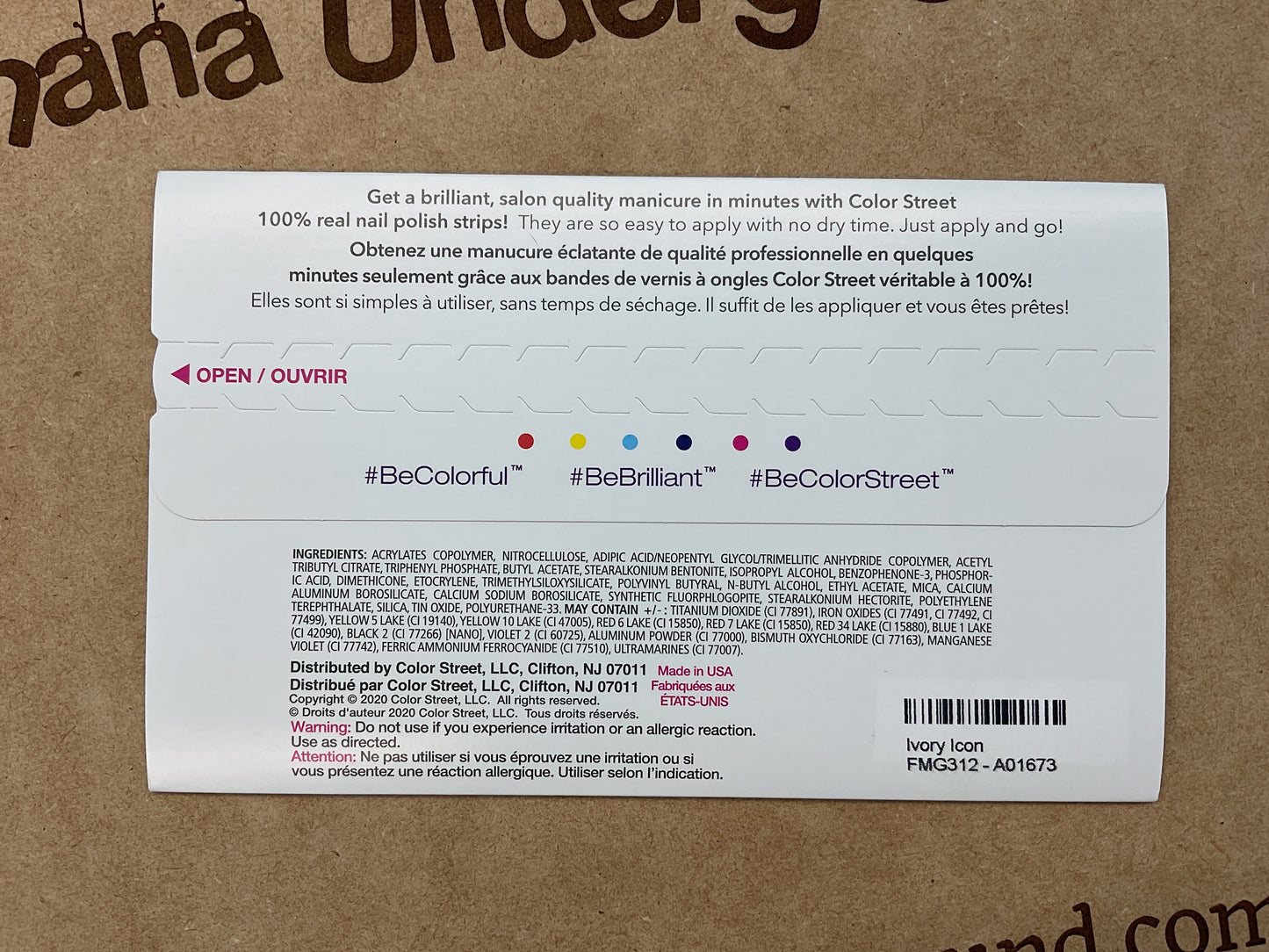 Color Street Ivory Icon Nail Strips