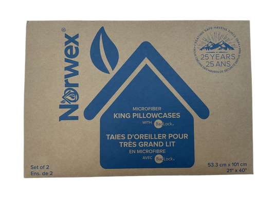 Norwex Microfiber King Pillowcases with BacLock® – Set of 2 (40" x 21")