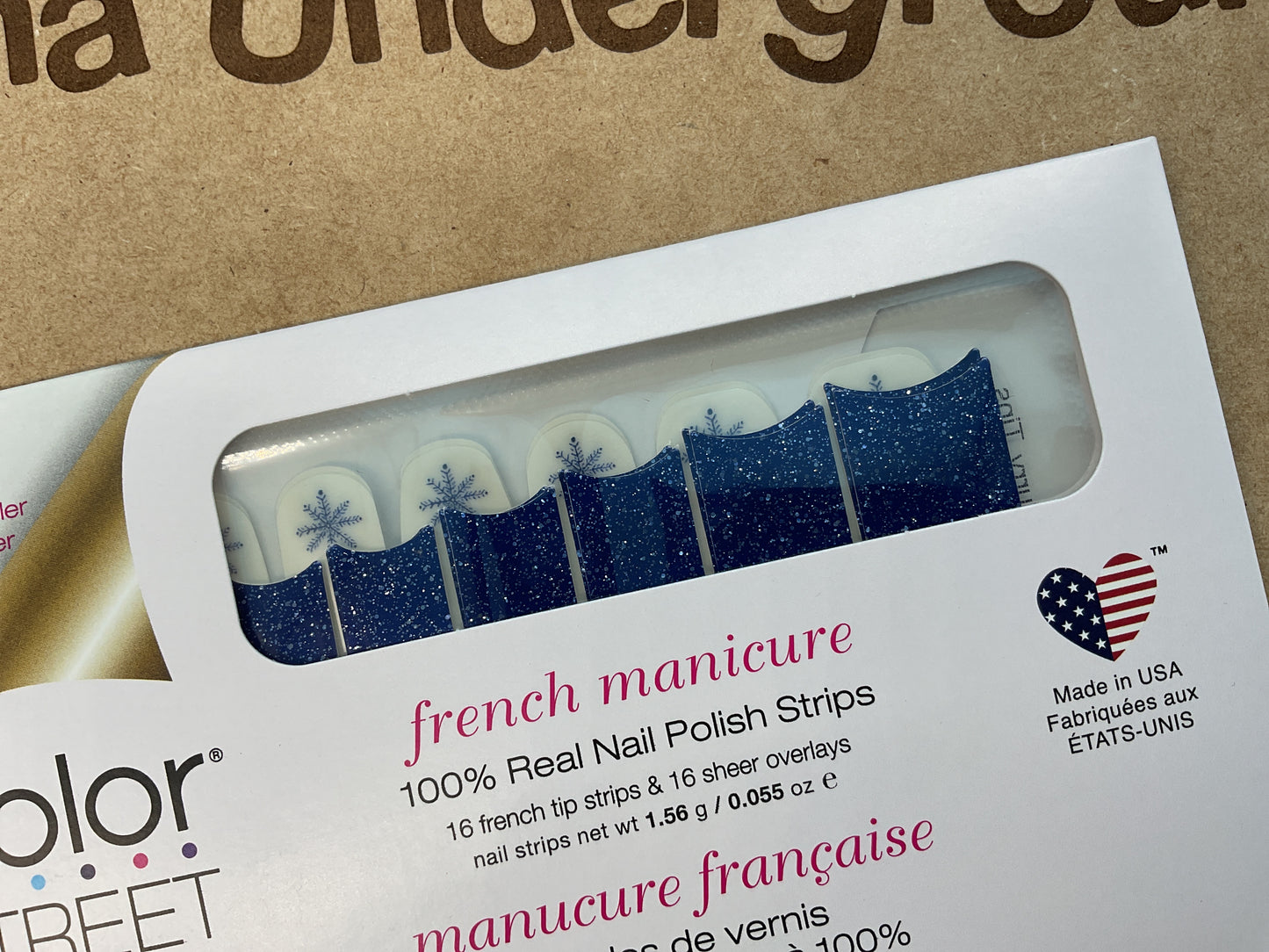 Color Street In a Flurry French Manicure Real Nail Polish Strips New