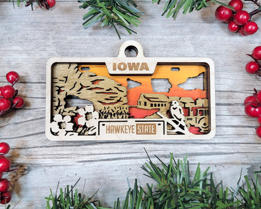 Customizable Iowa Ornament