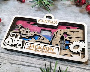 Customizable Kansas Ornament