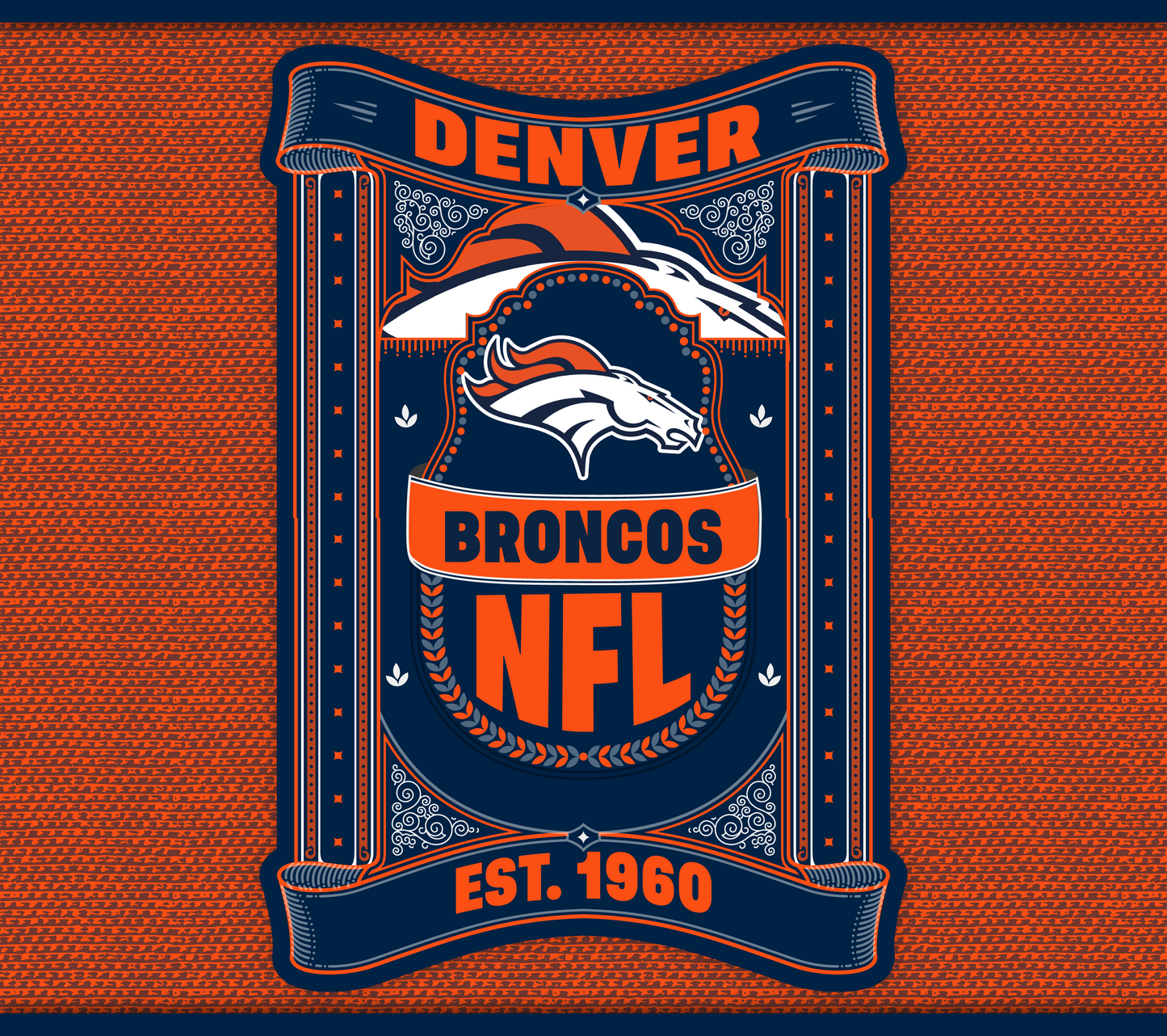 20oz Tumbler ~ Broncos Vintage Label