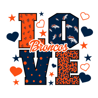 20oz Tumbler ~ Broncos Love