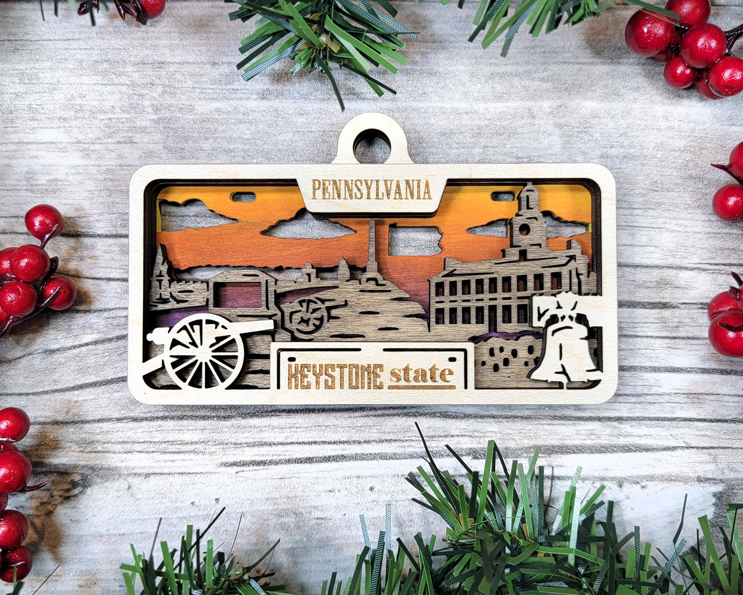 Customizable Pennsylvania Ornament