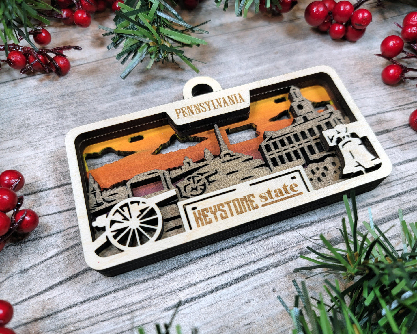 Customizable Pennsylvania Ornament