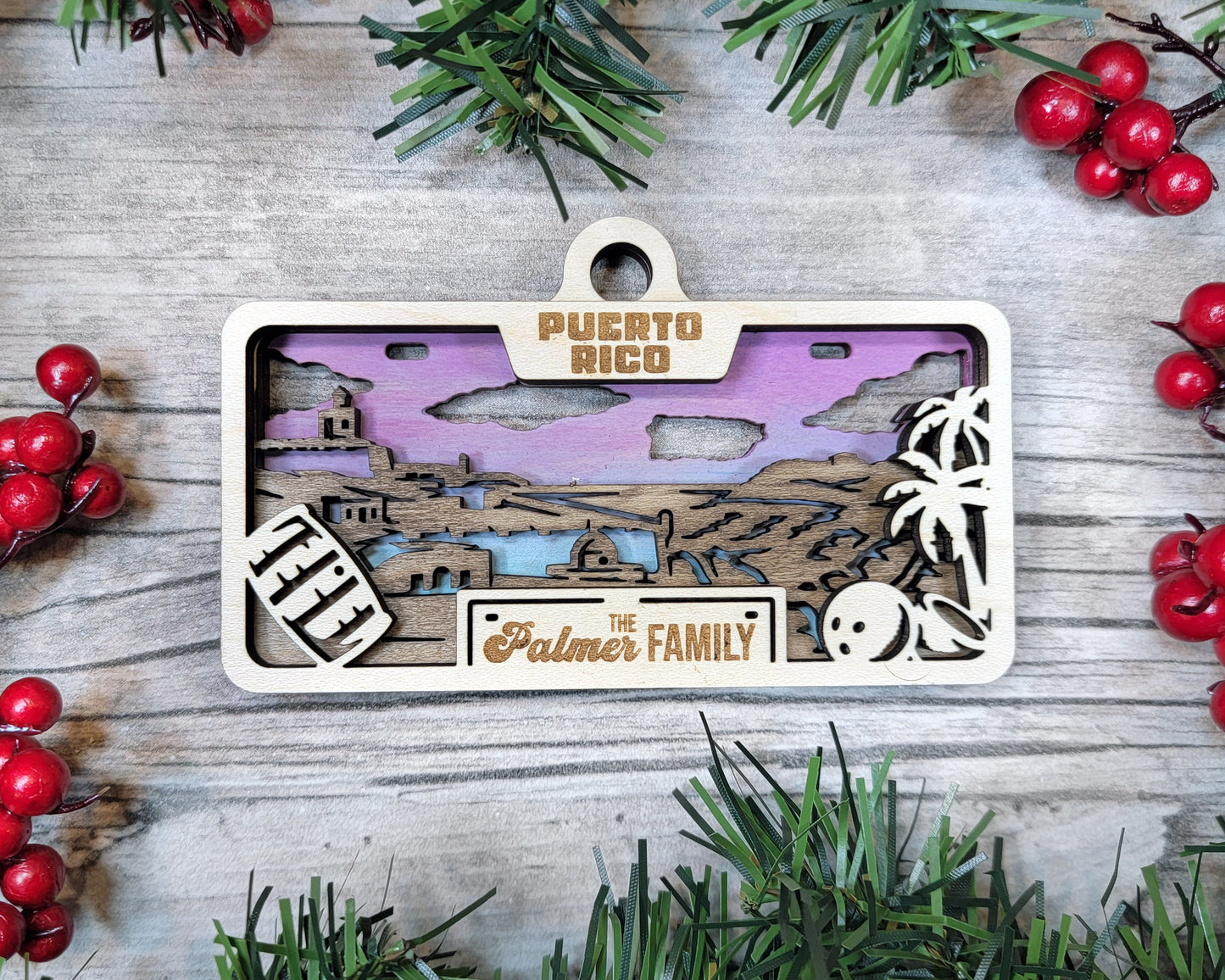 Customizable Puerto Rico Ornament