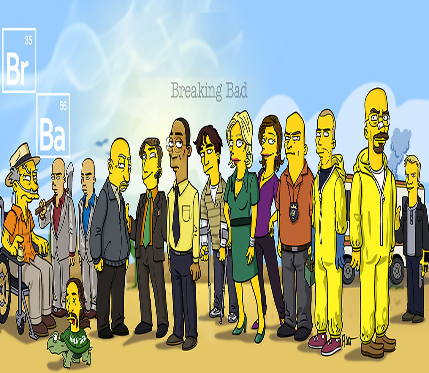 Breaking Bad In the style of The Simpsons 20 Oz. Skinny Tumbler