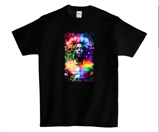 Pride Color Splash Crew Neck T-Shirt, Black #2