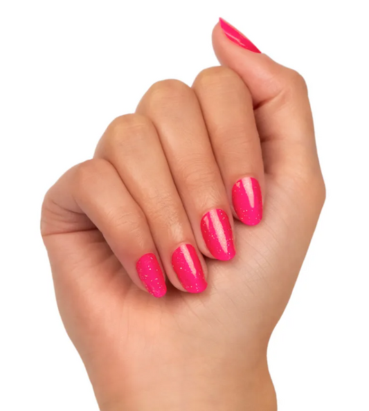 Color Street Flora Flash Neon Rose Shimmer Nail Strips