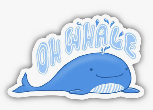 Oh Whale Blue Sticker