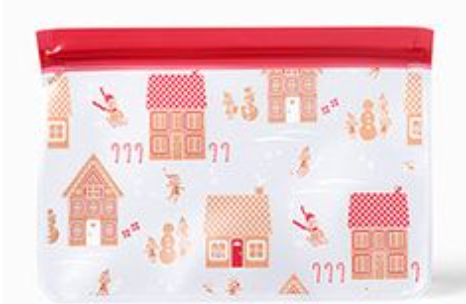 Thirty-One Gifts - Reusable Snack Bag Medium - Gingerbread Houses