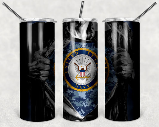 U. S. Navy Chest logo 20 oz. Tumbler