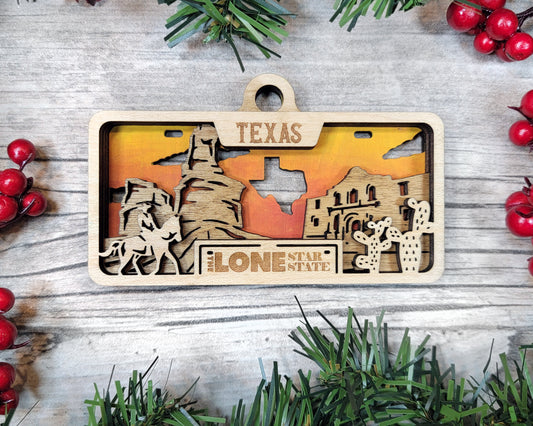 Customizable Texas Ornament