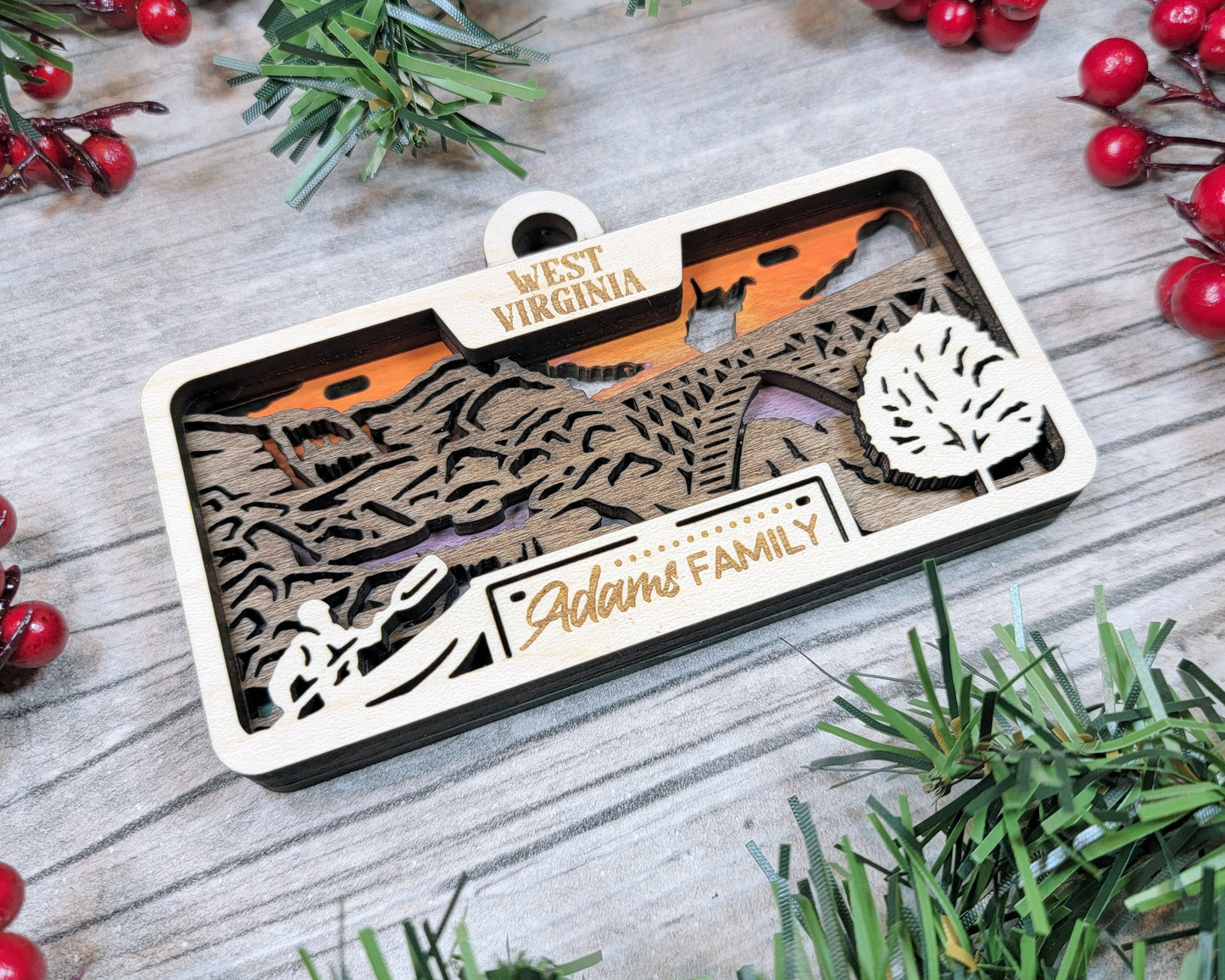 Customizable West Virginia Ornament