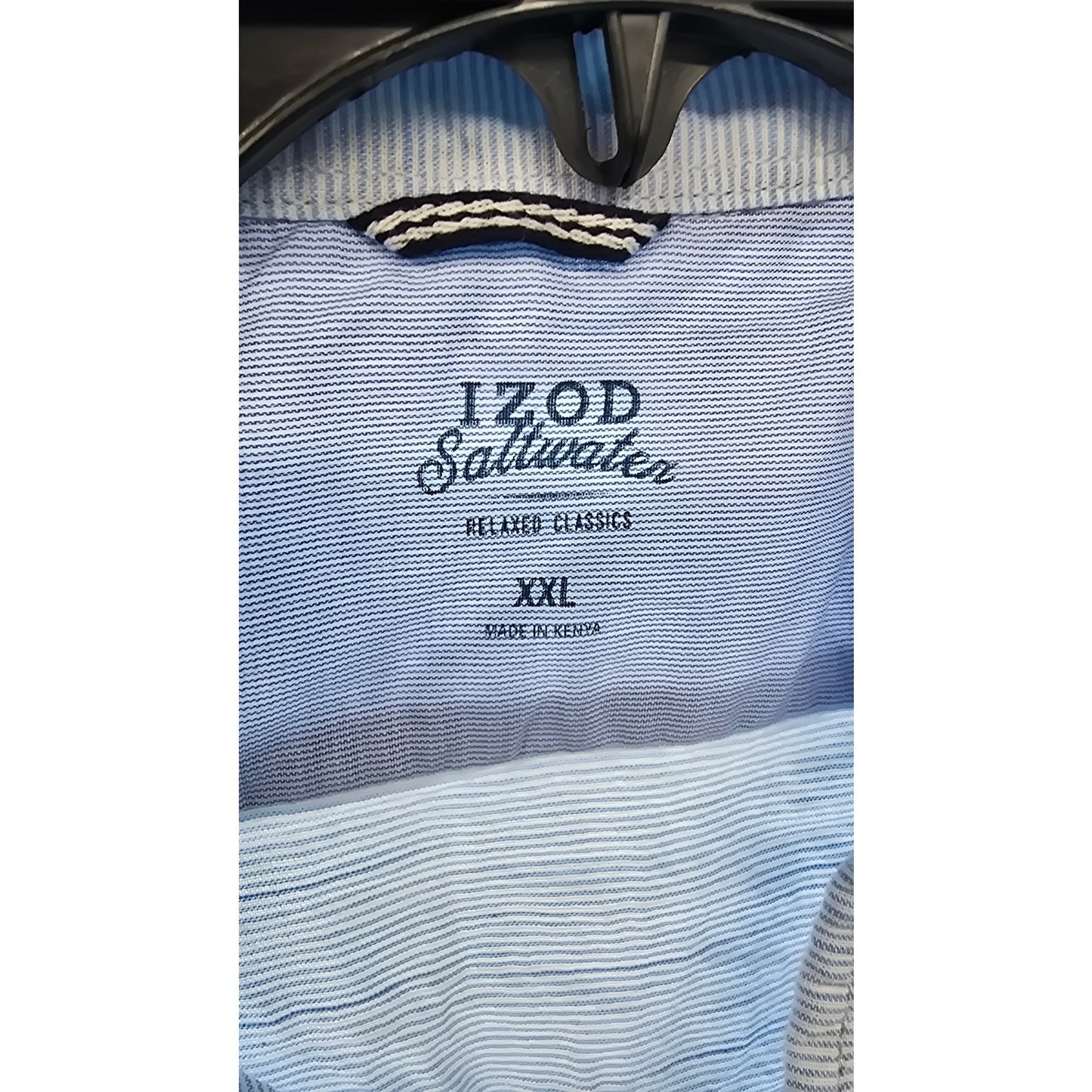 IZOD Saltwater Relaxed Classics Button-Up Shirt – Dockside Chambray – Little Boy Blue (NWT)
