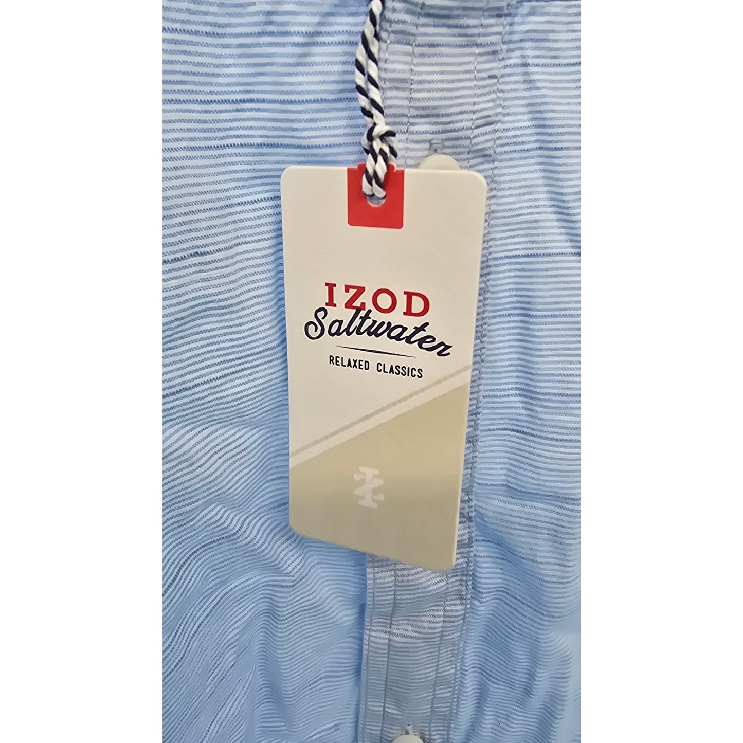 IZOD Saltwater Relaxed Classics Button-Up Shirt – Dockside Chambray – Little Boy Blue (NWT)