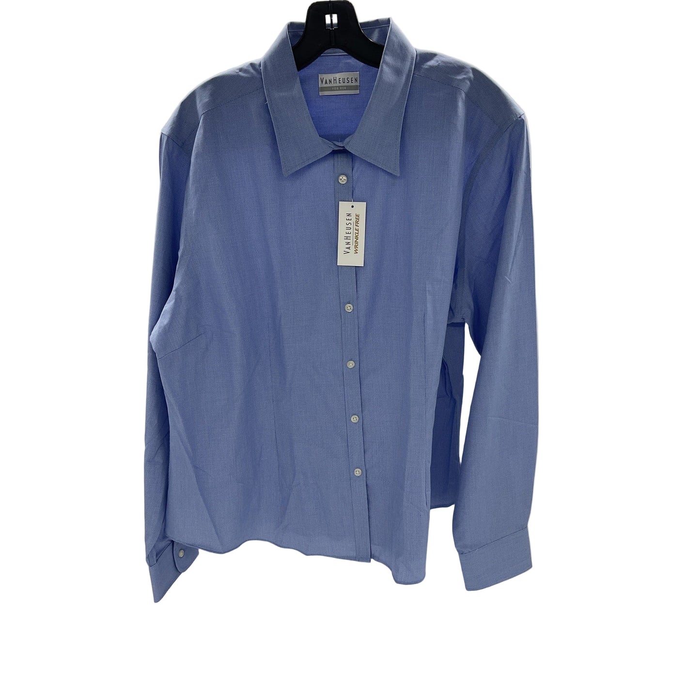 Van Heusen Womens Blue Button Up Size 20-22 XXL